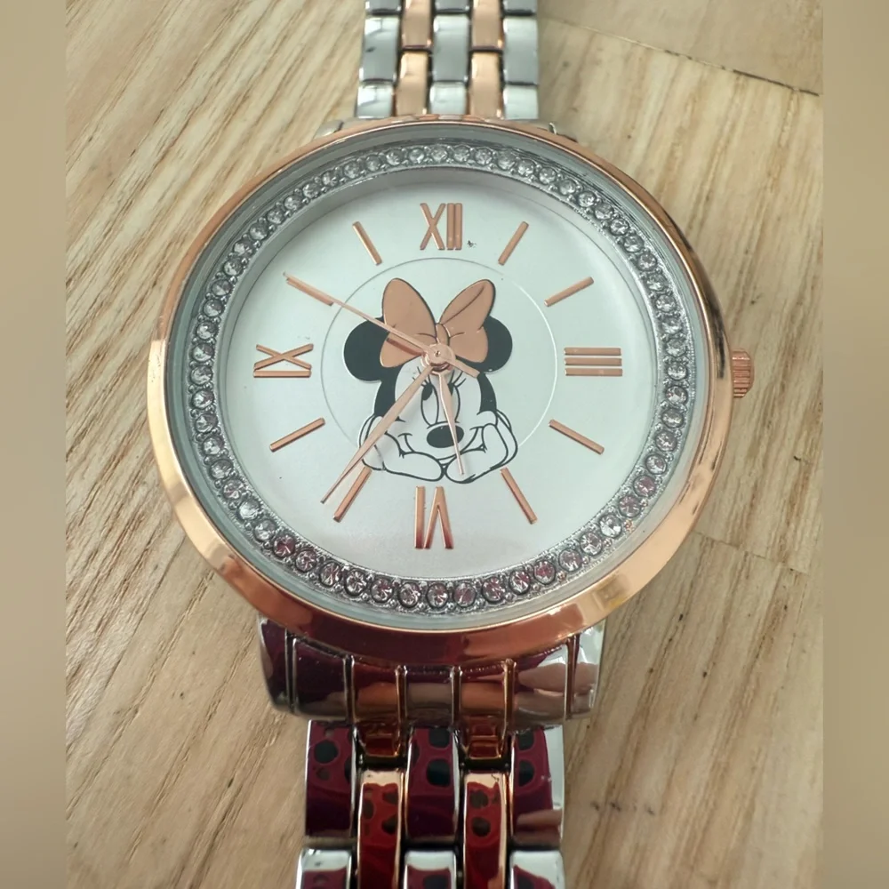 Disney Minnie Mouse two toned watch NEW BATTERY